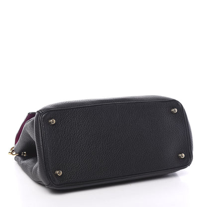 Christian Dior Bullcalf Medium Be Dior Flap Black Fraise 3 of 8