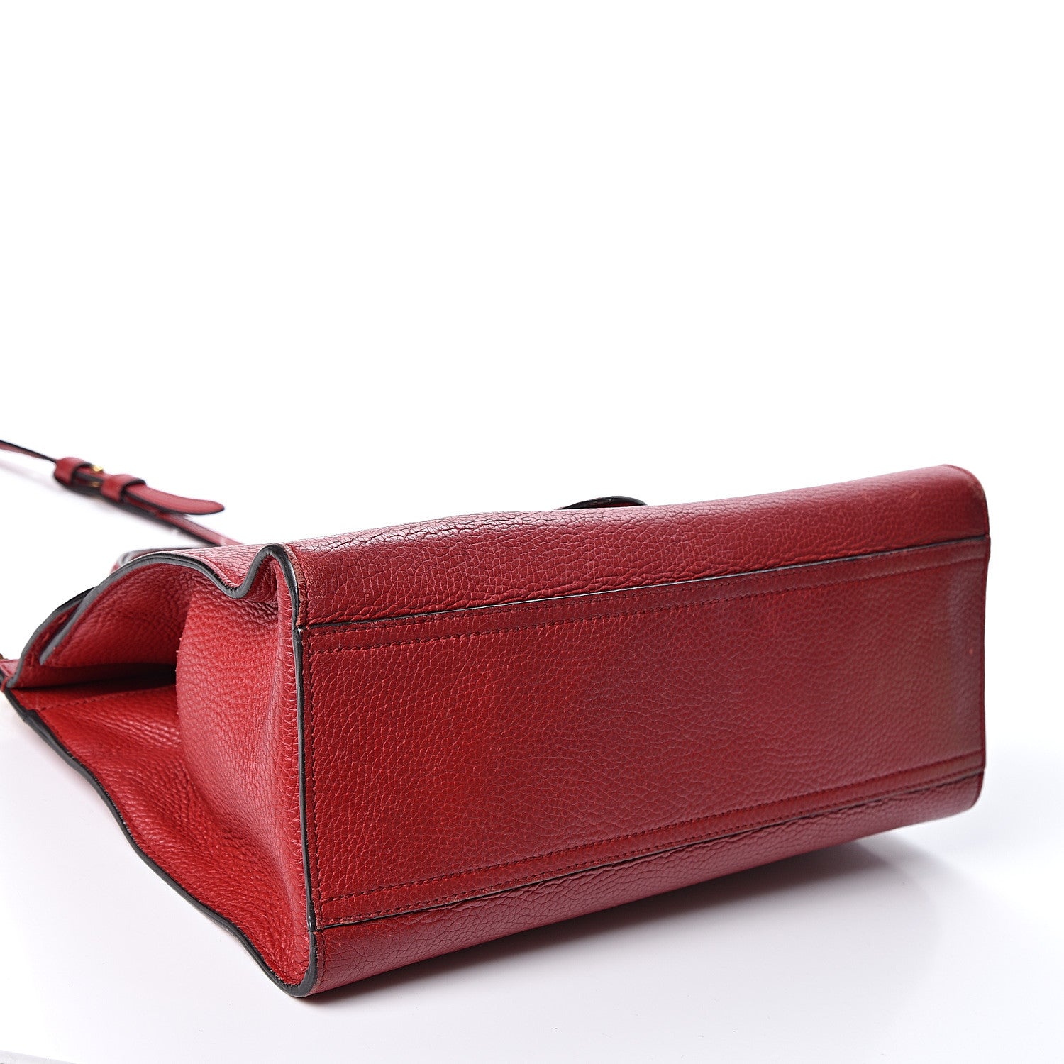 Gucci Calfskin Small GG Marmont Top Handle Bag Vulcanic Red 3 of 10