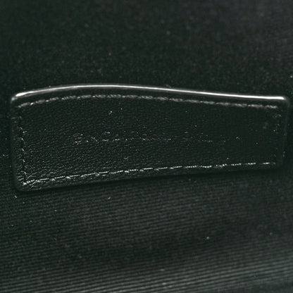 Saint Laurent Grain De Poudre Matelasse Chevron Monogram Envelope Clutch Fuchsia 7 of 9