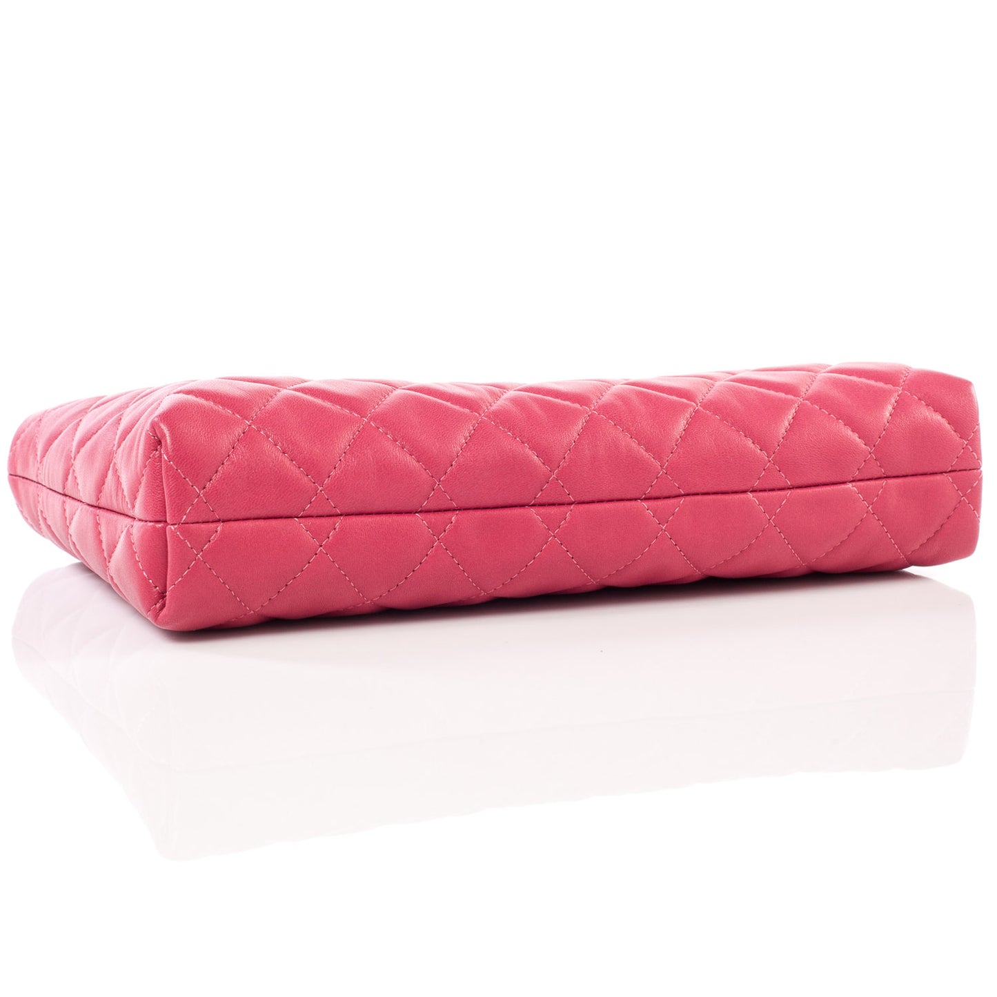 Lambskin Quilted Clutch Pink