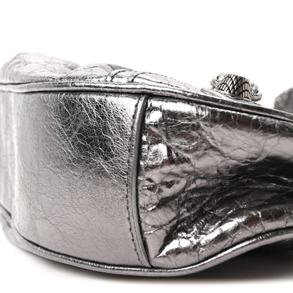 Balenciaga Metallic Agneau Arena Le Cagole Shoulder Bag XS Silver 10 of 10