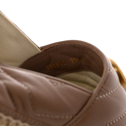 Gucci Nappa Matelasse GG Marmont Espadrilles 37.5 Porcelain Rose 6 of 10