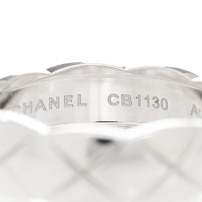 Chanel 18K White Gold Small Coco Crush Ring 56 7.5 5 of 7