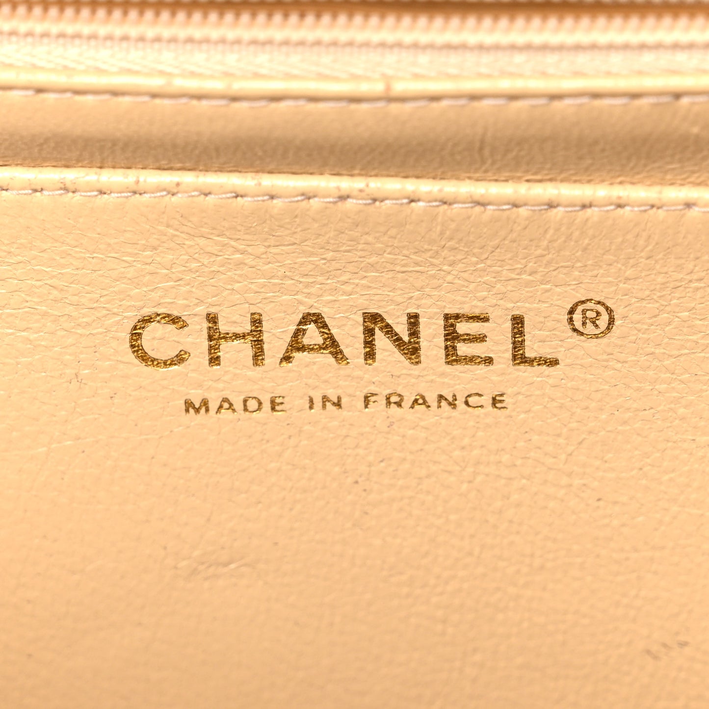 Caviar Quilted Jumbo Single Flap Beige