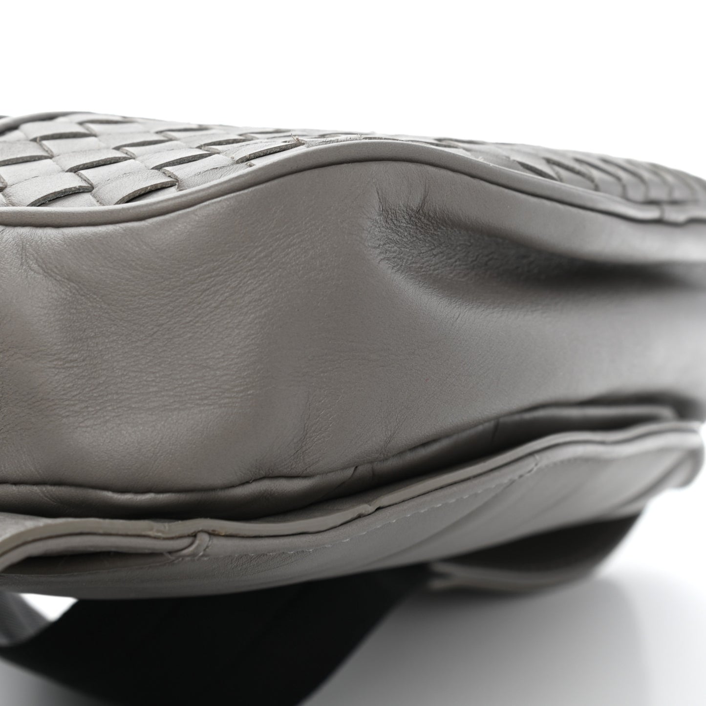 Nappa Intrecciato Belt Bag Dark Cement