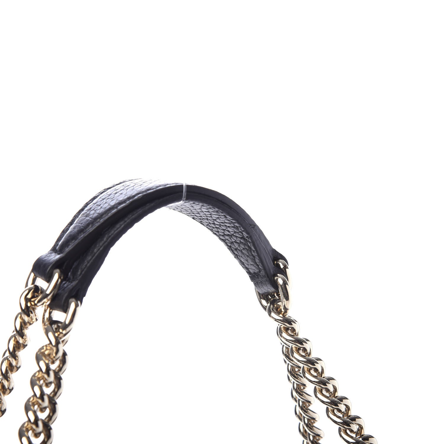 Gucci Pebbled Calfskin Medium Soho Chain Shoulder Bag Black 12 of 13