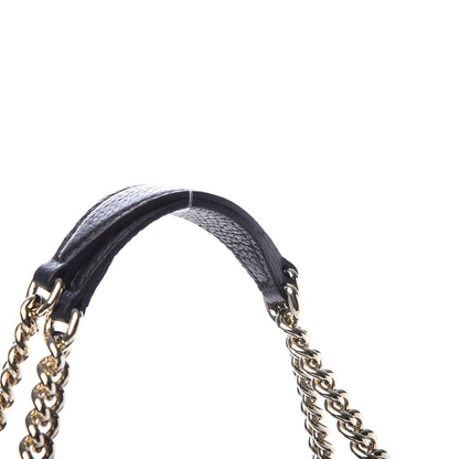 Gucci Pebbled Calfskin Medium Soho Chain Shoulder Bag Black 12 of 13