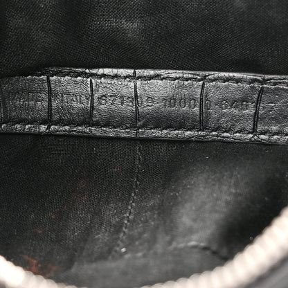 Balenciaga Extra Supple Calfskin Crystal Crocodile Embossed Le Cagole Shoulder Bag XS Black 8 of 11