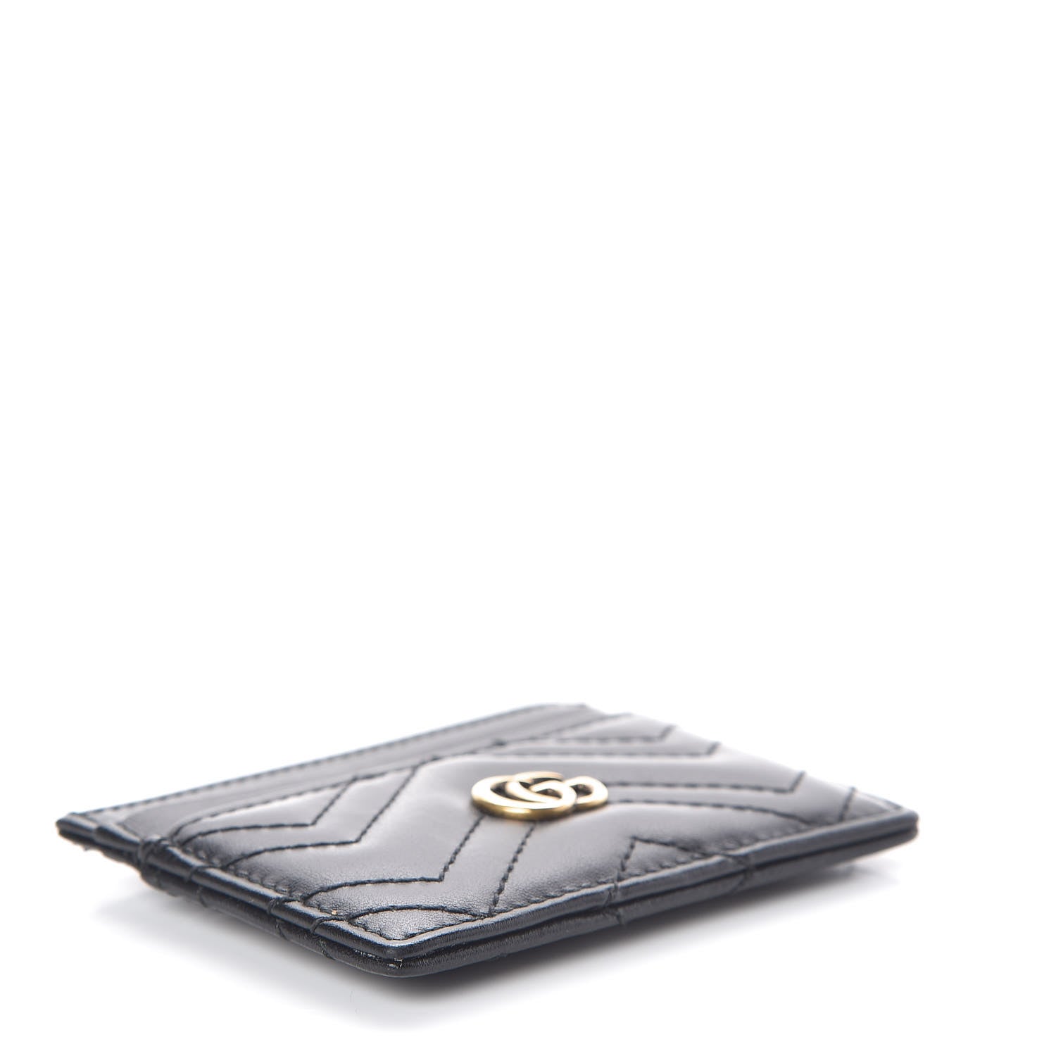 Gucci Calfskin Matelasse GG Marmont Card Holder Black 4 of 8