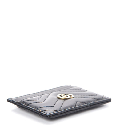 Gucci Calfskin Matelasse GG Marmont Card Holder Black 4 of 8