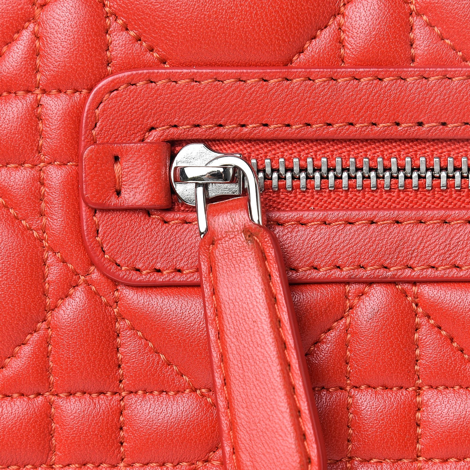 Christian Dior Lambskin Cannage Large Miss Dior Flap Vermillion 20 of 20