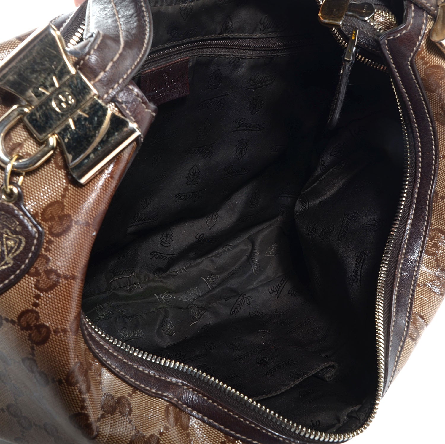 Gucci Crystal Monogram Duchessa Hobo Ebony 5 of 7