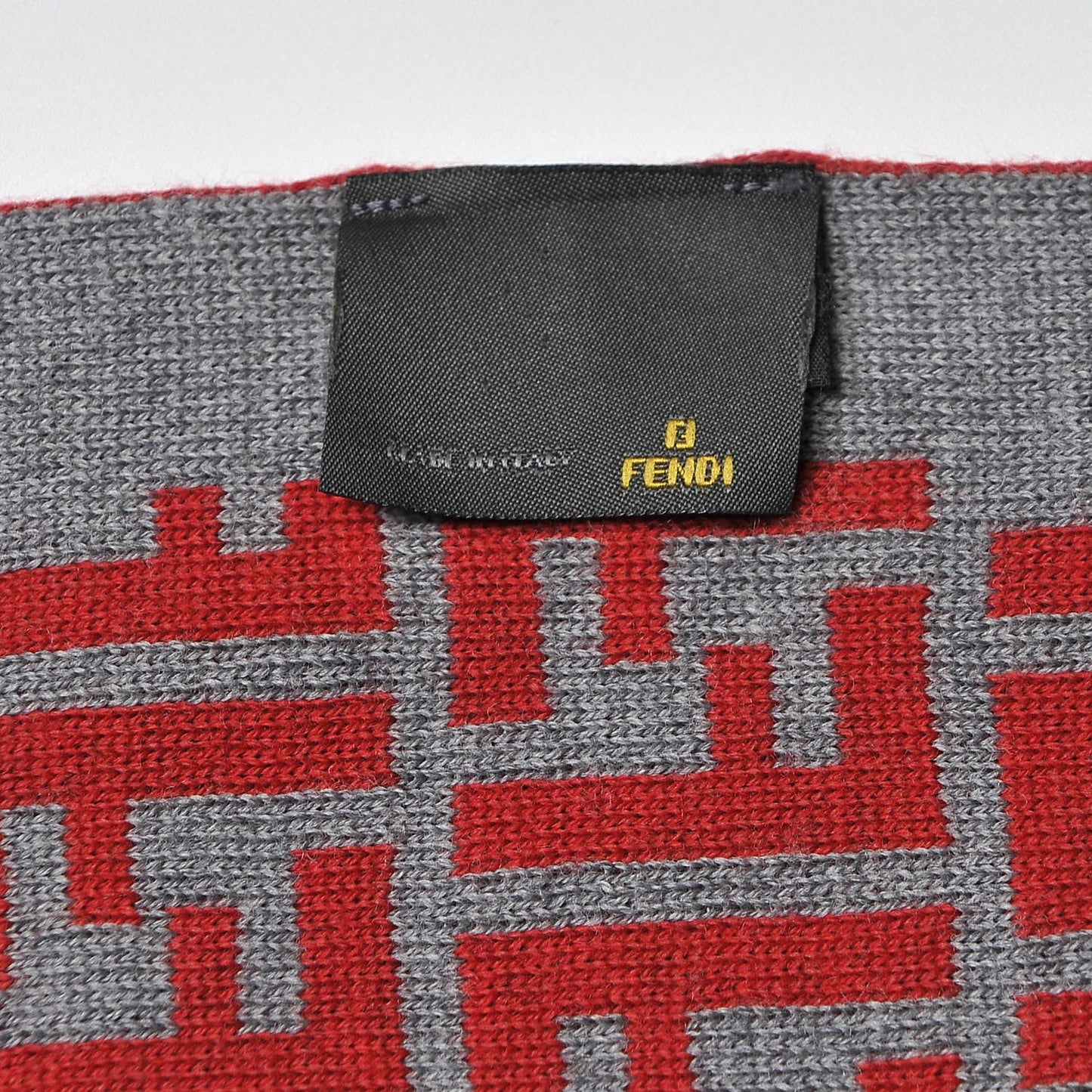 Wool FF Signature Scarf Red