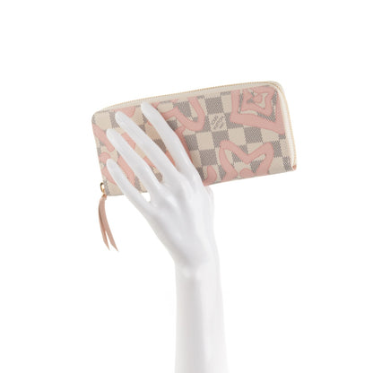 Louis Vuitton Damier Azur Tahitienne Clemence Wallet 2 of 7