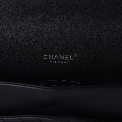 Chanel Lambskin Chevron Quilted Maxi Double Flap Black 10 of 12