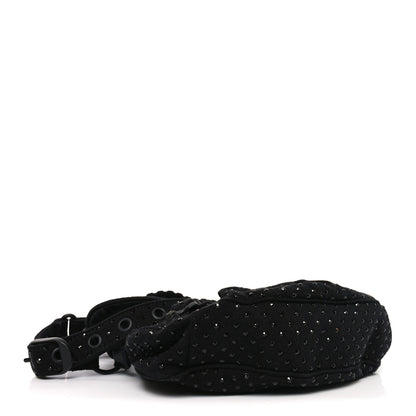 Balenciaga Denim Embellished Le Cagole Shoulder Bag XS Black 4 of 12
