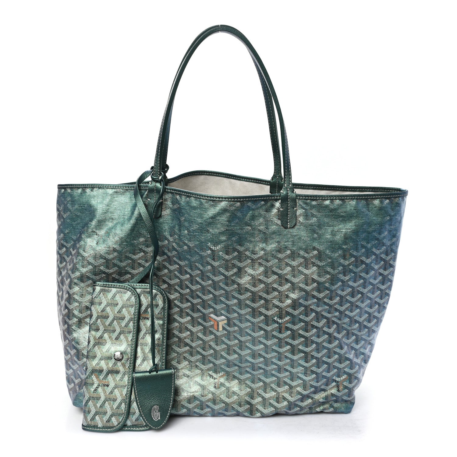 Goyard Iridescent Goyardine Saint Louis GM Pearly Green 2 of 12
