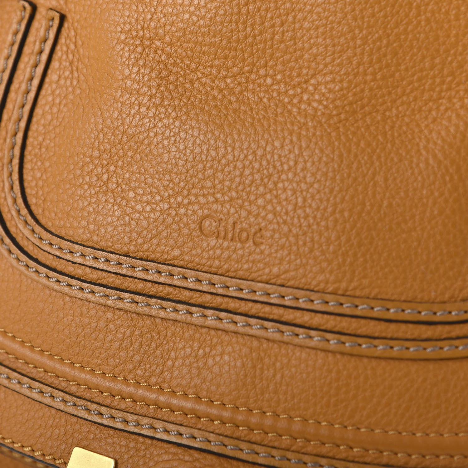 Chloe Calfskin Medium Marcie Satchel Brown Sugar 11 of 12