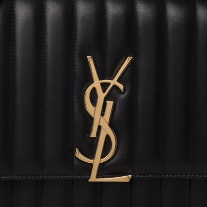 Saint Laurent Lambskin Matelasse Monogram Large Vicky Chain Bag Black 11 of 11