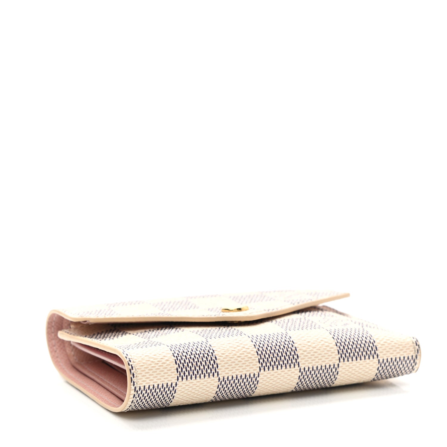 Louis Vuitton Damier Azur Victorine Wallet Rose Ballerine 4 of 7