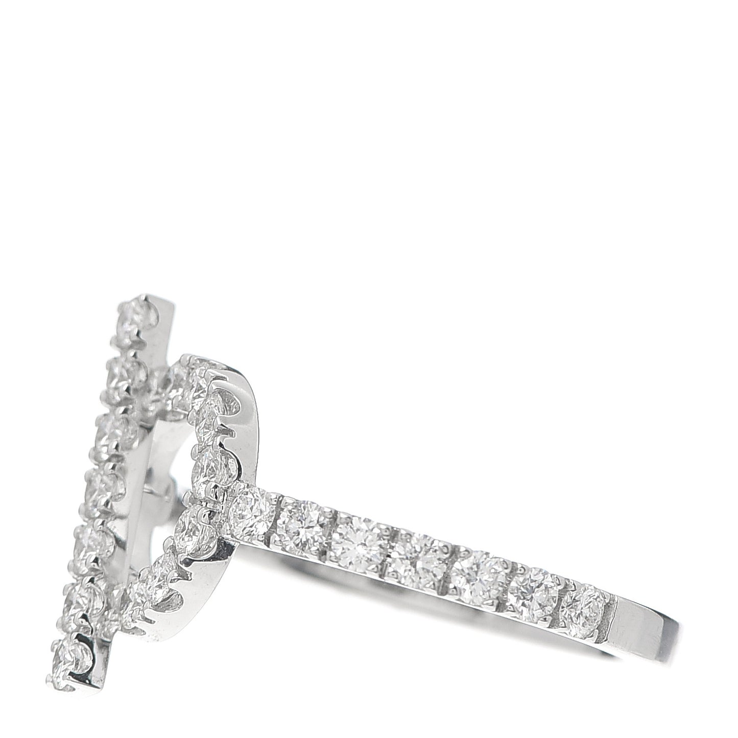 18K White Gold Diamond Finesse Ring 53 6.25
