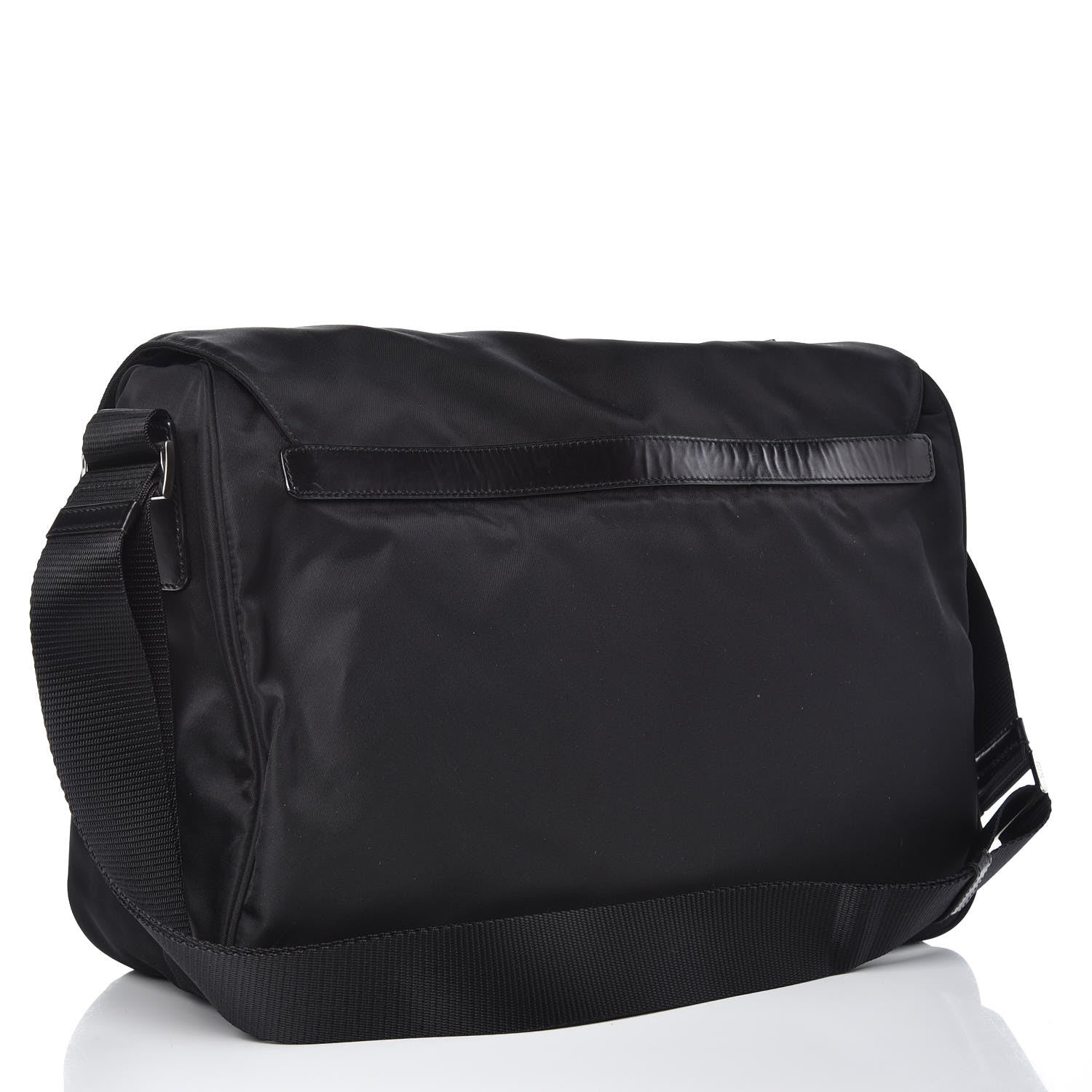 Prada Tessuto Nylon Messenger Bag Black 3 of 12