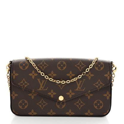 Louis Vuitton Monogram Pochette Felicie Chain Wallet Fuchsia 3 of 13