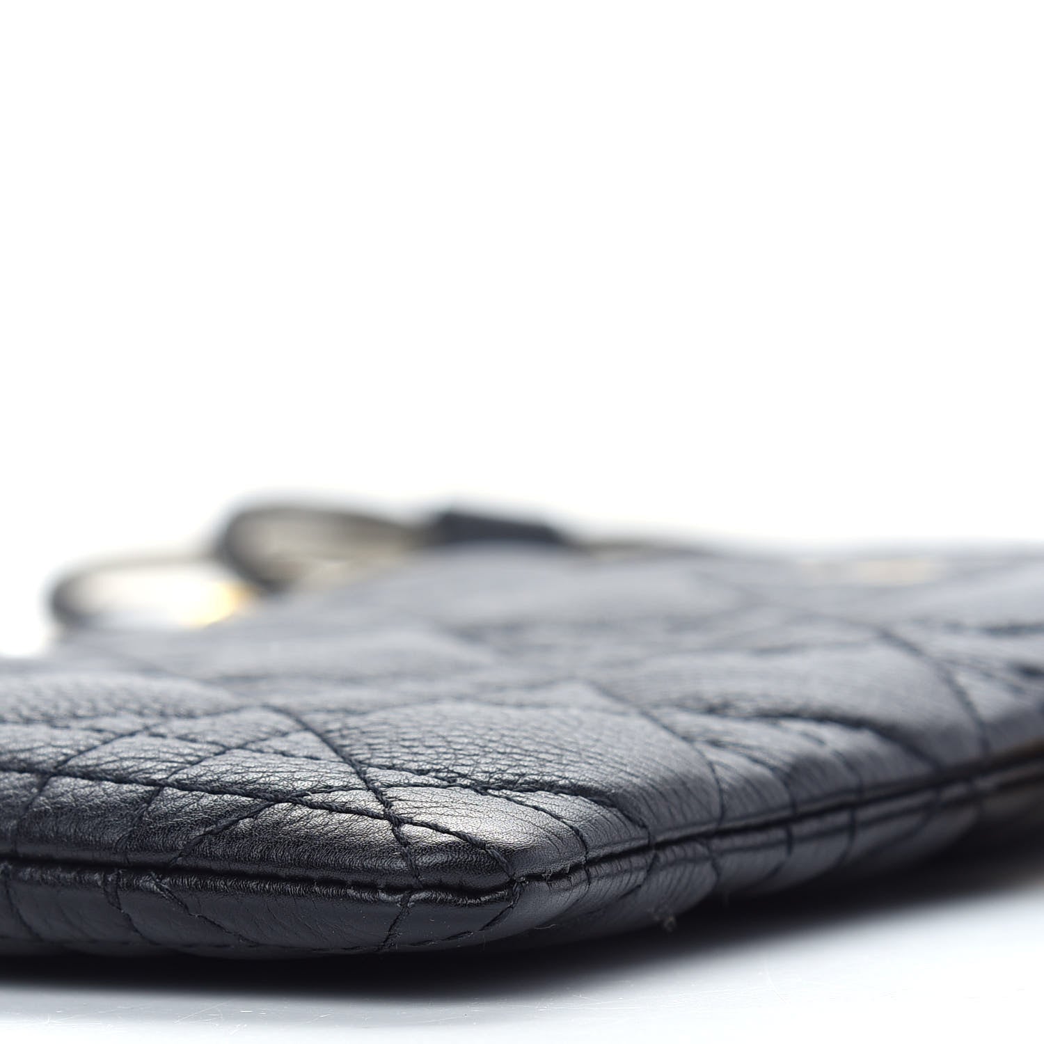Christian Dior Supple Calfskin Cannage Caro Multifunctional Pouch Black 9 of 9