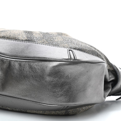 Burberry Shimmer Check Medium Fairby Hobo Pewter 8 of 9