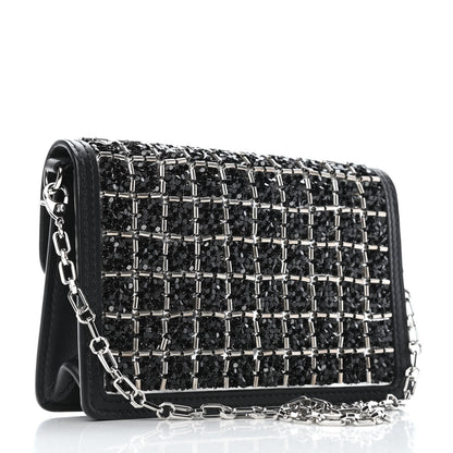 Louis Vuitton Tweed Sequin Dauphine Minaudiere Black 2 of 4