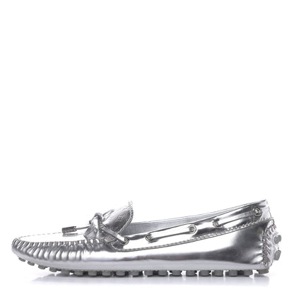 Louis Vuitton Calfskin Monogram Gloria Loafers 39 Silver 1 of 11