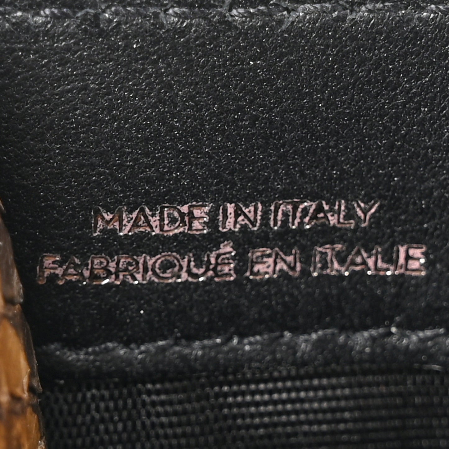 Snakeskin Card Holder Black