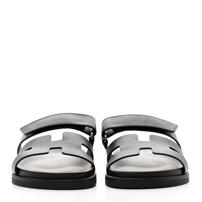 Hermes Calfskin Womens Chypre Sandals 38 Black 2 of 9