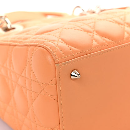 Christian Dior Lambskin Cannage Medium Lady Dior Orange 7 of 16