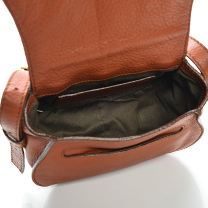 Chloe Calfskin Mini Marcie Round Crossbody Bag Whiskey 5 of 7