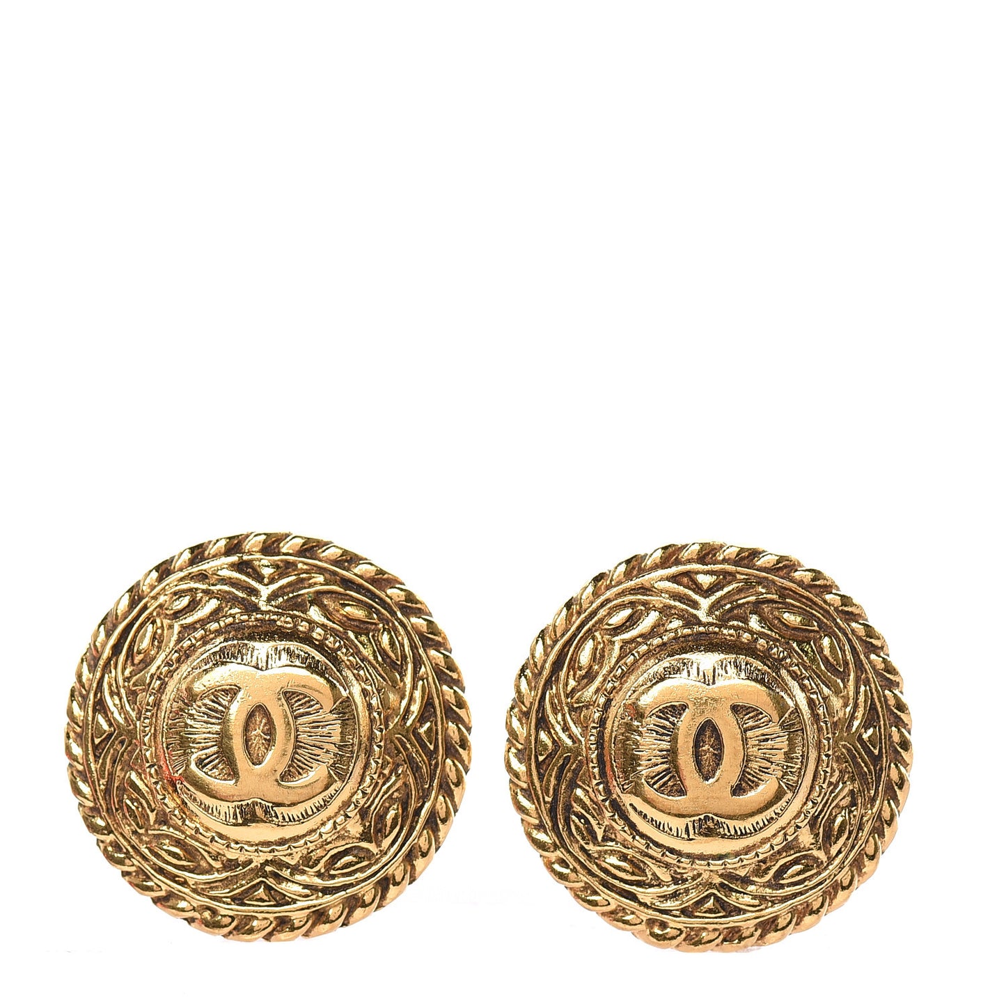 CC Clip On Earrings Gold