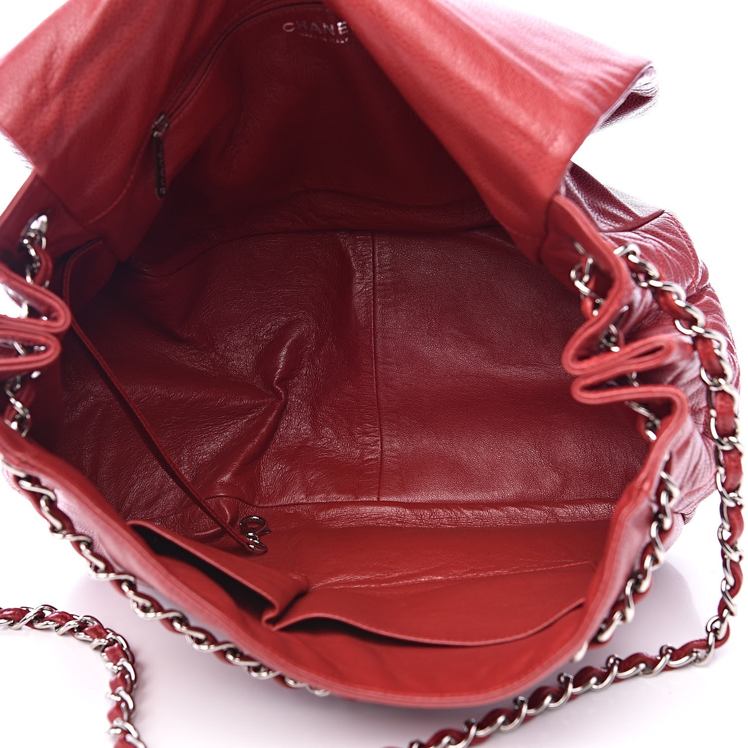 Chanel Caviar Timeless CC Accordion Flap Red 5 of 12