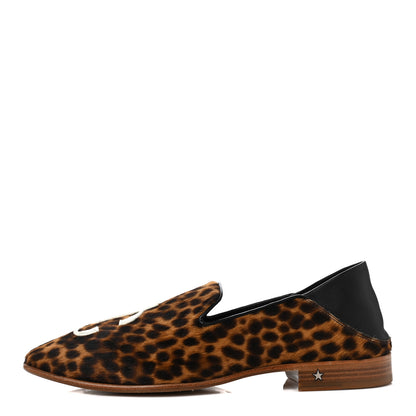 Jimmy Choo Mens Leopard Pony Fabric Sloane Loafers 43 1 of 7