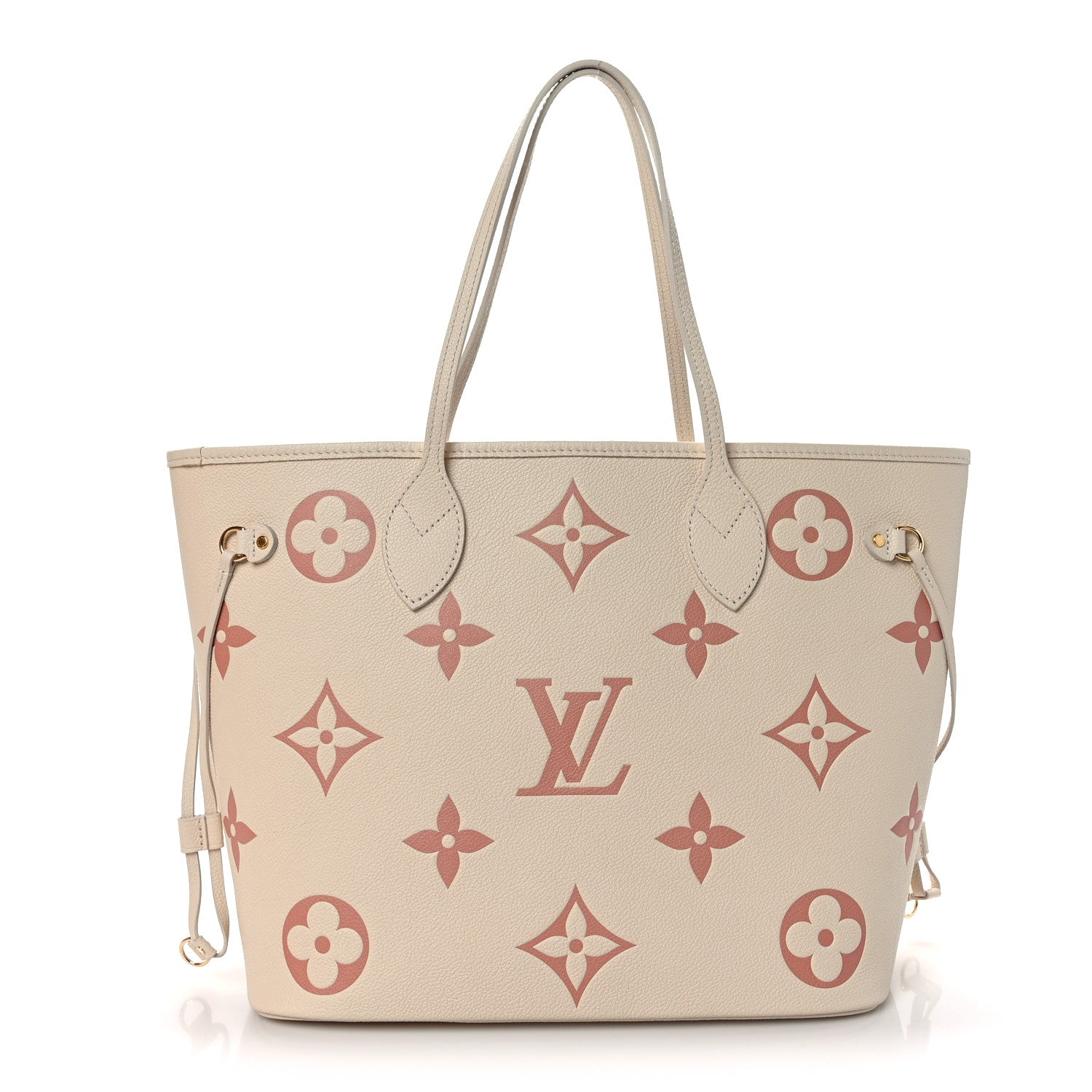 Louis Vuitton Empreinte Monogram Giant Neverfull MM Creme Rose Trianon 2 of 8