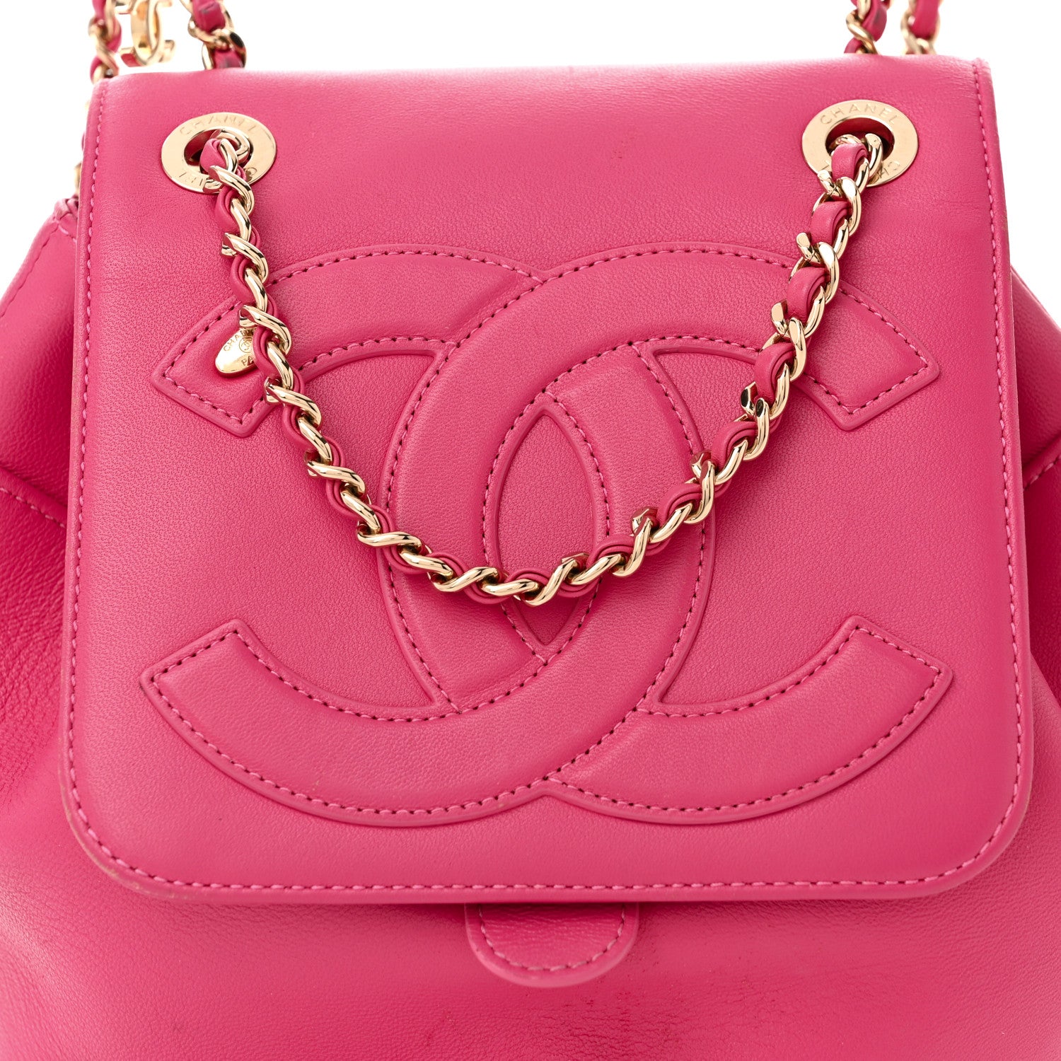 Chanel Lambskin CC Mania Backpack Pink 8 of 12