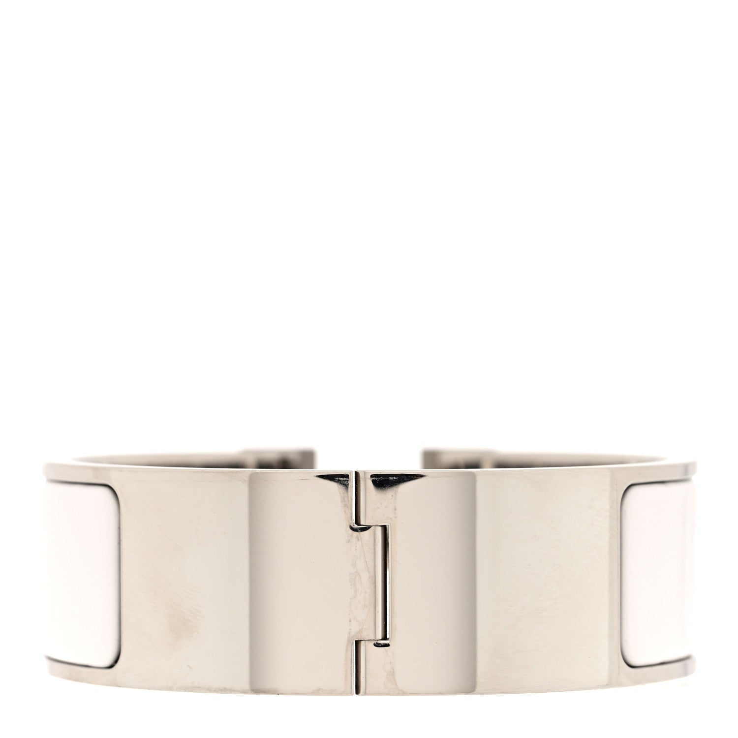 Hermes Enamel Wide Clic Clac H Bracelet PM White 3 of 4