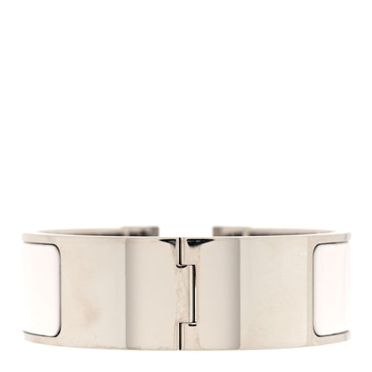 Hermes Enamel Wide Clic Clac H Bracelet PM White 3 of 4