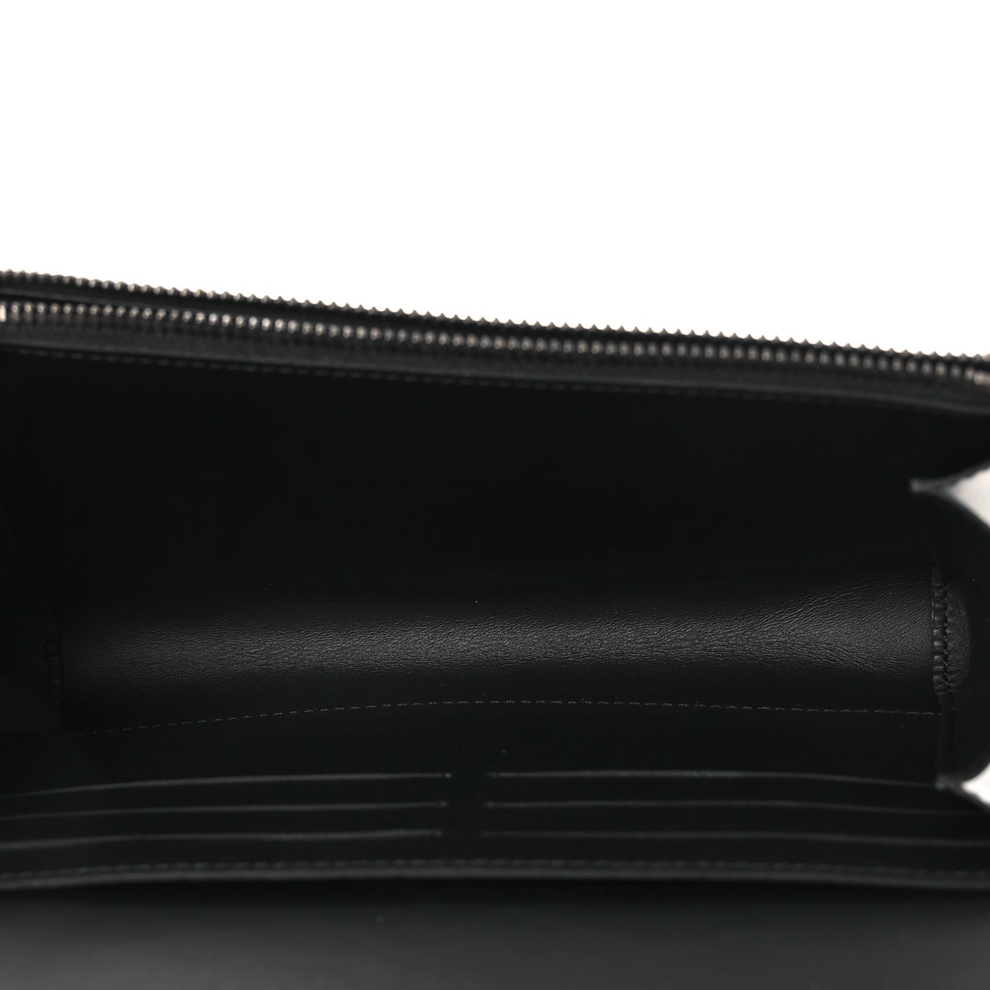 Calfskin Graphic Print Twist Chain Wallet White Black White Black