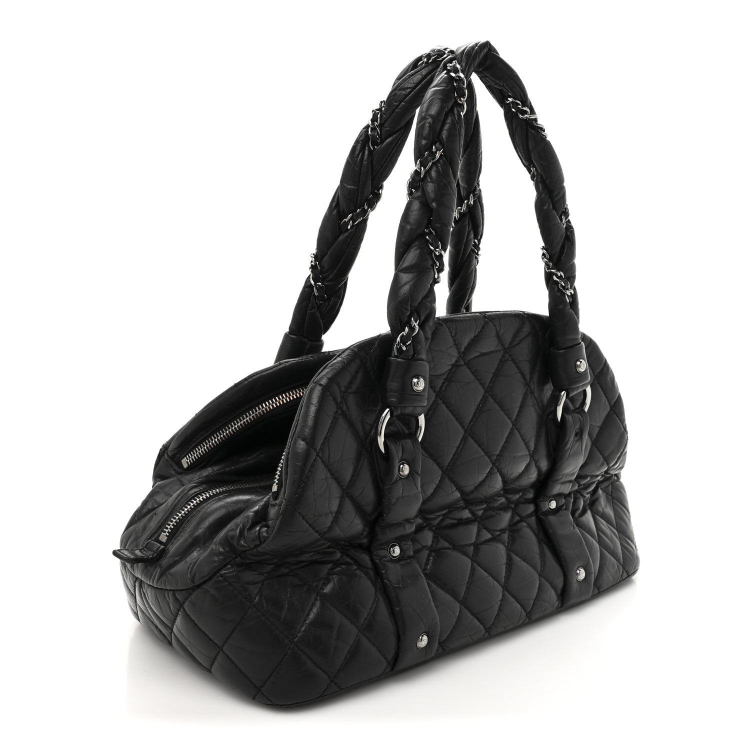 Chanel Lambskin Vintage Ligne Lady Braid Tote Black 3 of 15