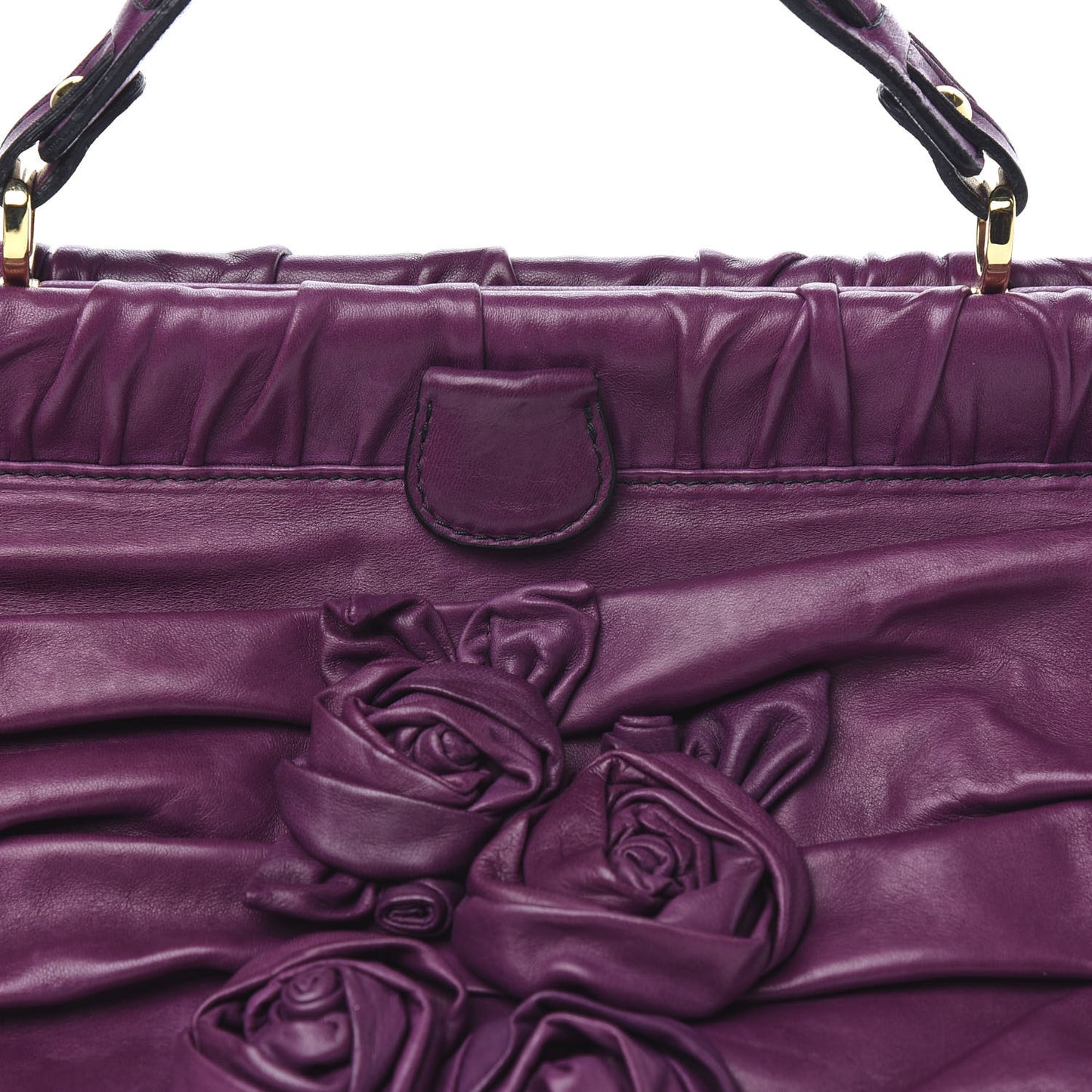 Nappa Jardin Rose Frame Duffel Purple