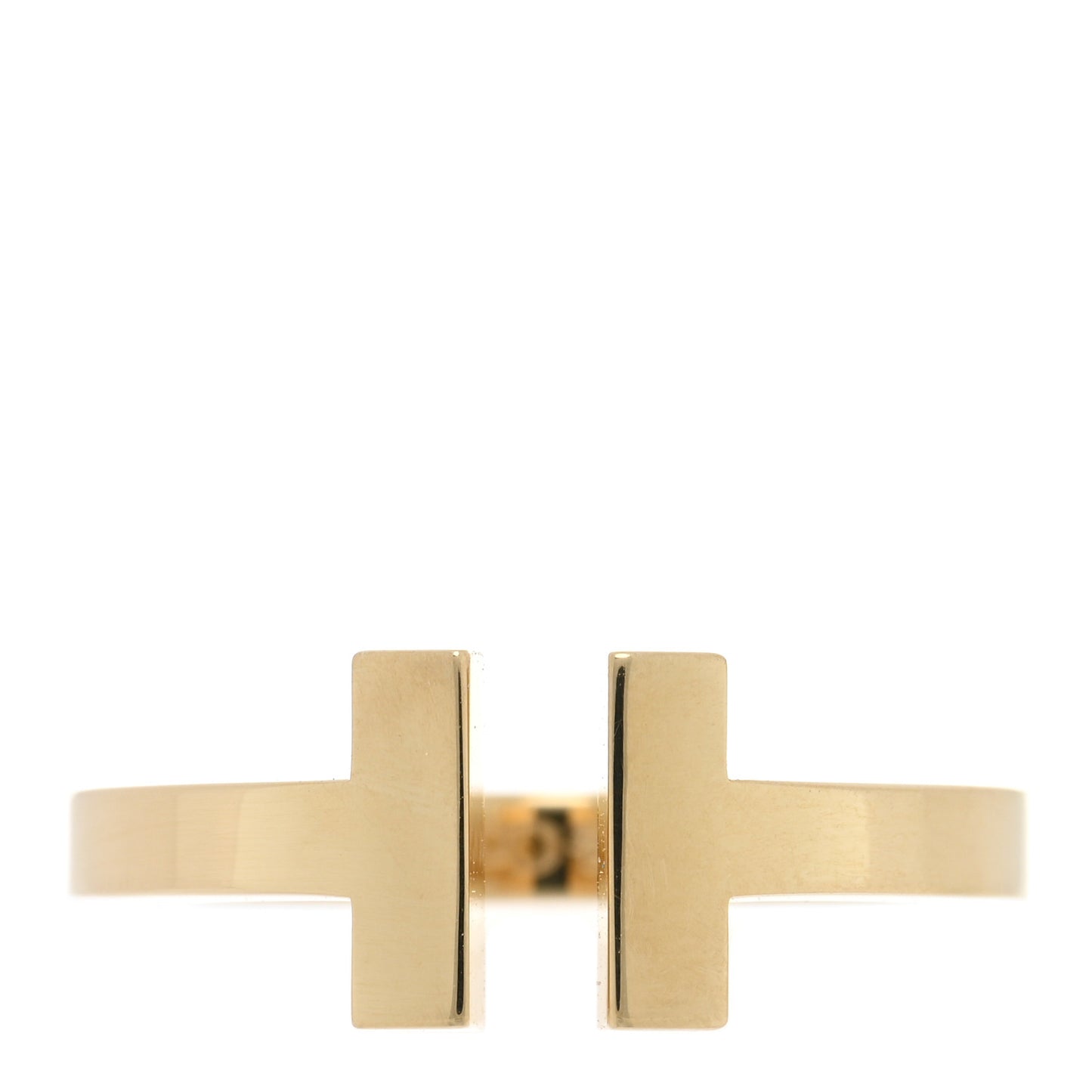 18K Yellow Gold T Square Ring 48 4.5