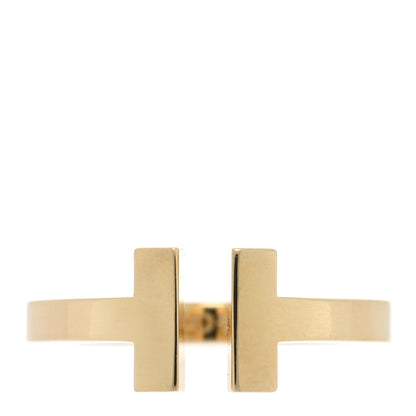 Tiffany 18K Yellow Gold T Square Ring 48 4.5 1 of 4