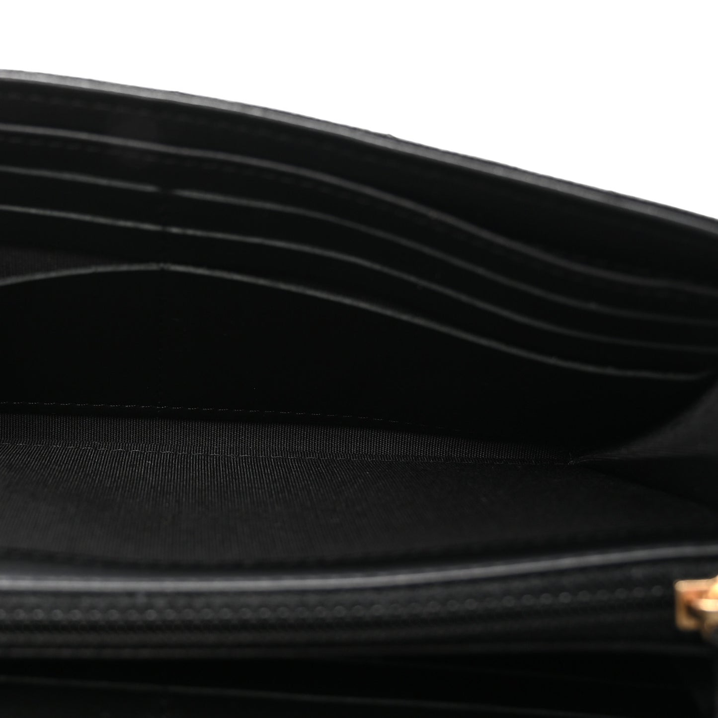 Caviar Quilted Long Boy Flap Wallet Black