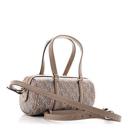 Gucci GG Shadow Monogram Top Handle Bowler Bag Rocky Ebony Grey White Rocky 2 of 10