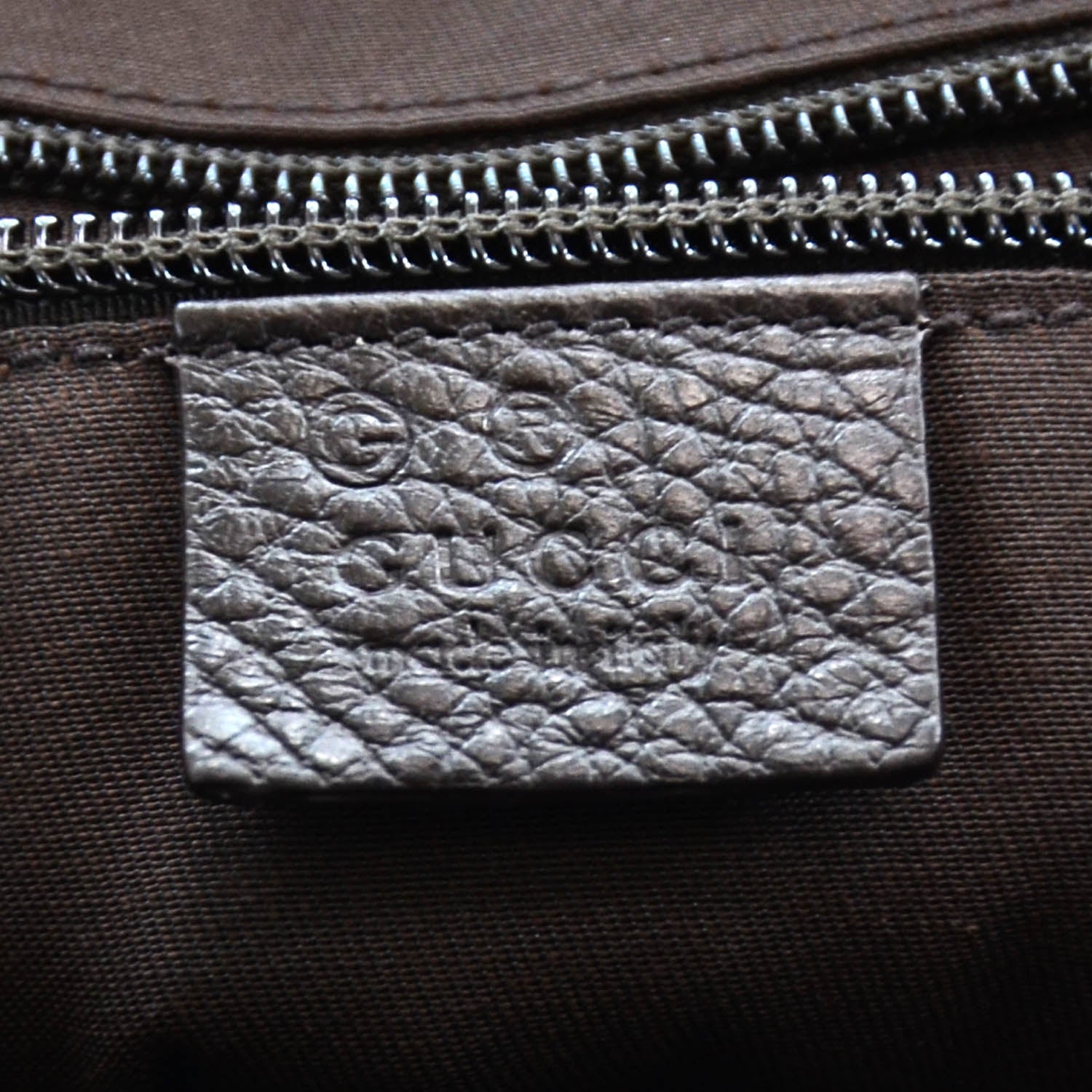 Gucci Denim Monogram Tall Tote Dark Brown 5 of 8